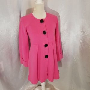 Bright Bubblegum Pink Long Cardigan Sweater
